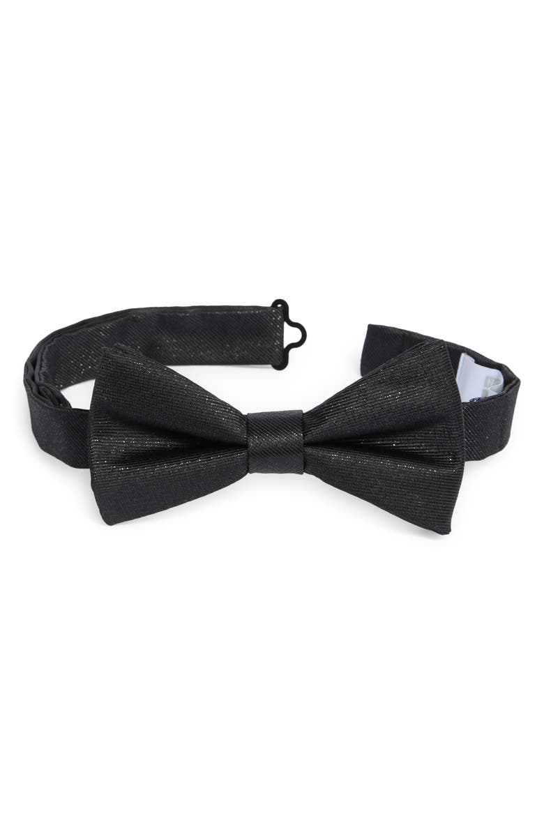 NORDSTROM RACK Harrington Metallic Bow Tie, Main, color, Black