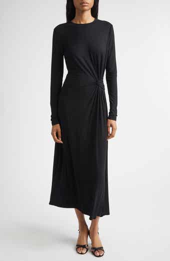 Avise Long Sleeve Twist Detail Jersey Midi Dress