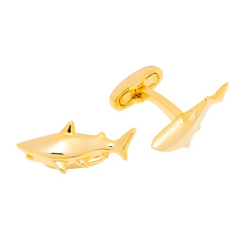 Gold Shark Cufflinks