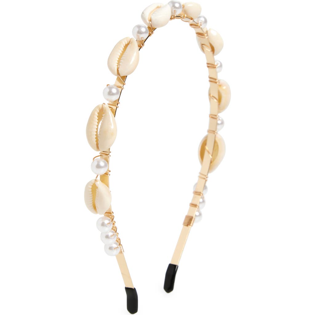 Tasha Cowrie Shell & Faux Pearl Headband