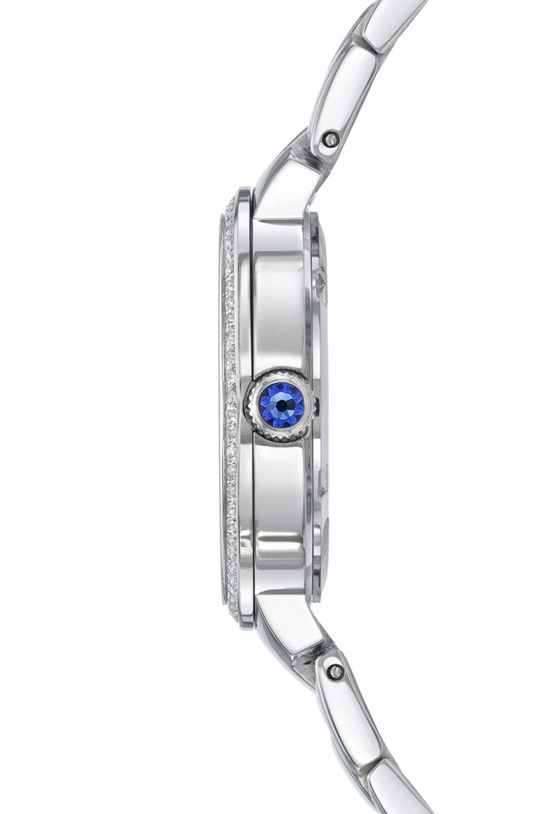 Luna Bracelet Watch, 34mm, Alternate, color, SILVER & WHITE