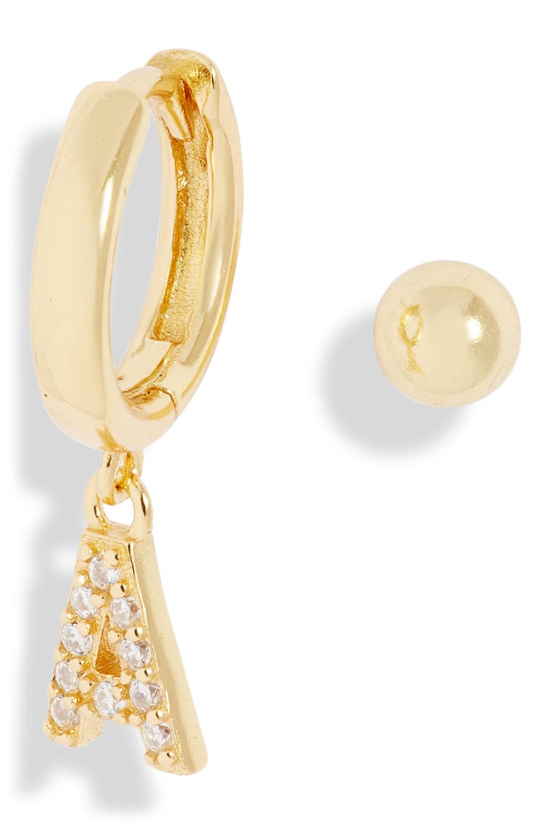 Mismatched Hoop & Stud Earrings, Main, color, GOLD - A