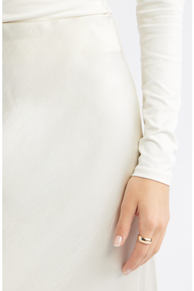 Satin Maxi Skirt, Alternate, color, IVORY DOVE