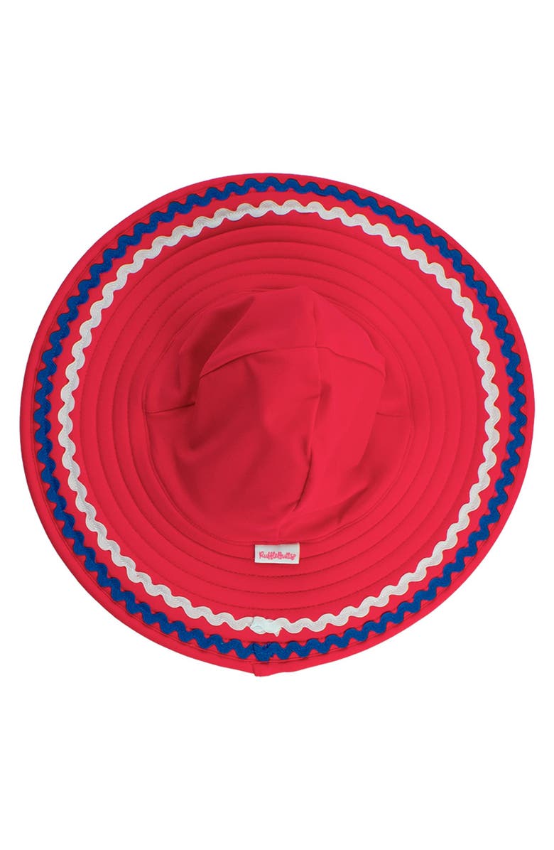 RuffleButts Girls UPF50+ Ric Rac Swim Hat, Alternate, color, 
