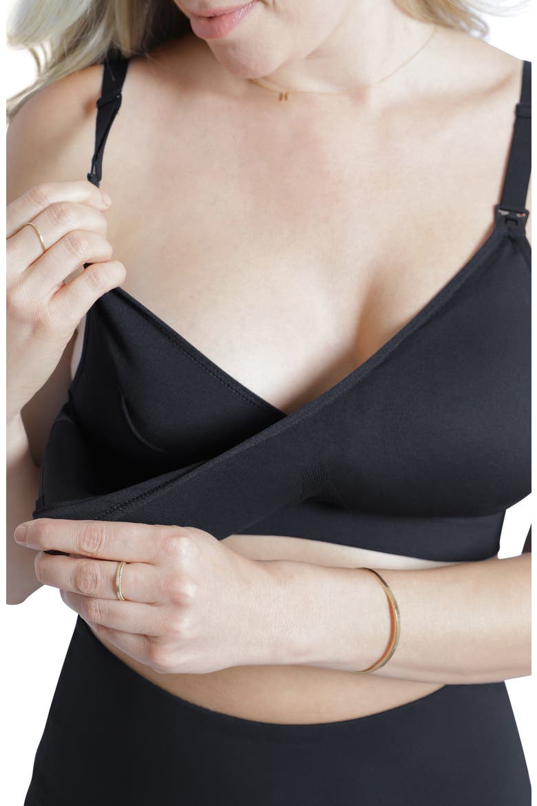 Ingrid & Isabel® Cooling Nursing & Pumping Bra, Alternate, color, BLACK