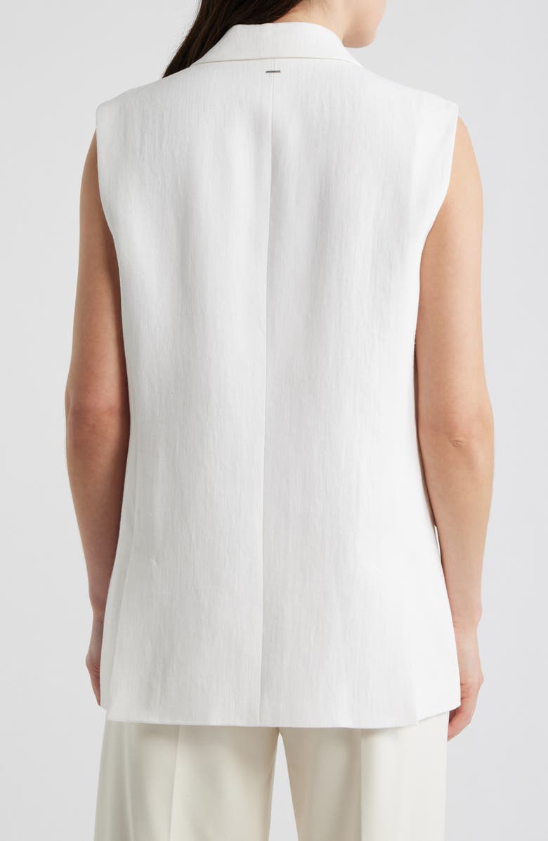 BOSS Jankania Linen Blend Vest, Alternate, color, Bright White