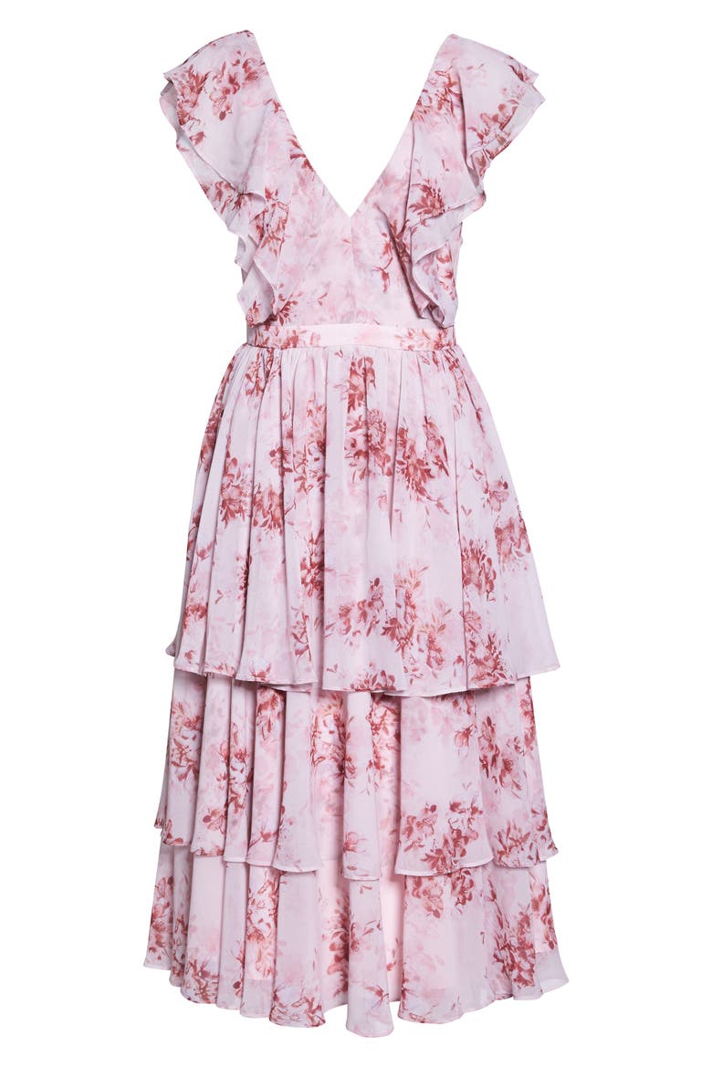 Edy Floral Georgette Dress, Alternate, color, DELANEY PRINT