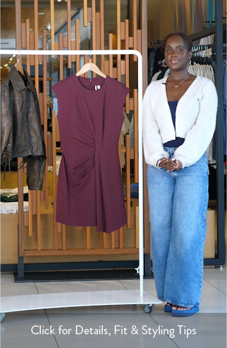 Pleated Ponte Minidress, sales video thumbnail