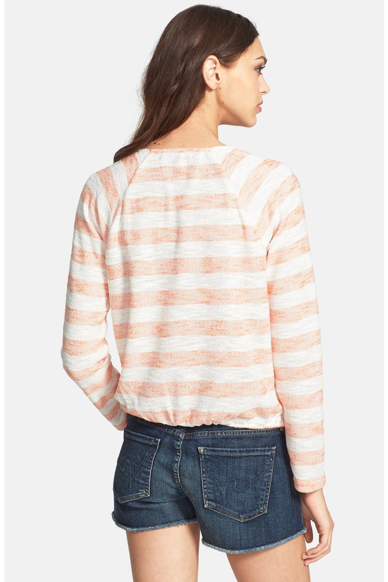 'Beach' V-Neck Knit Sweater, Alternate, color, GUAVA