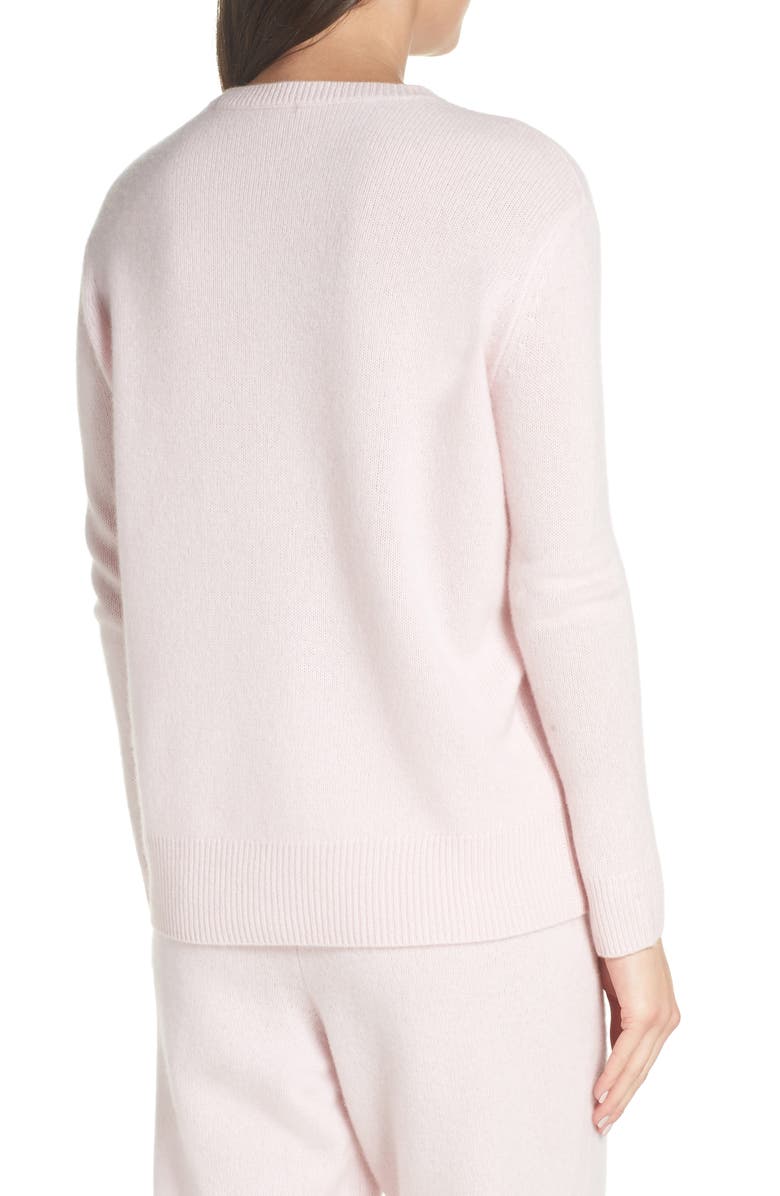 Something Navy Cashmere & Silk Crewneck Pullover, Alternate, color, 