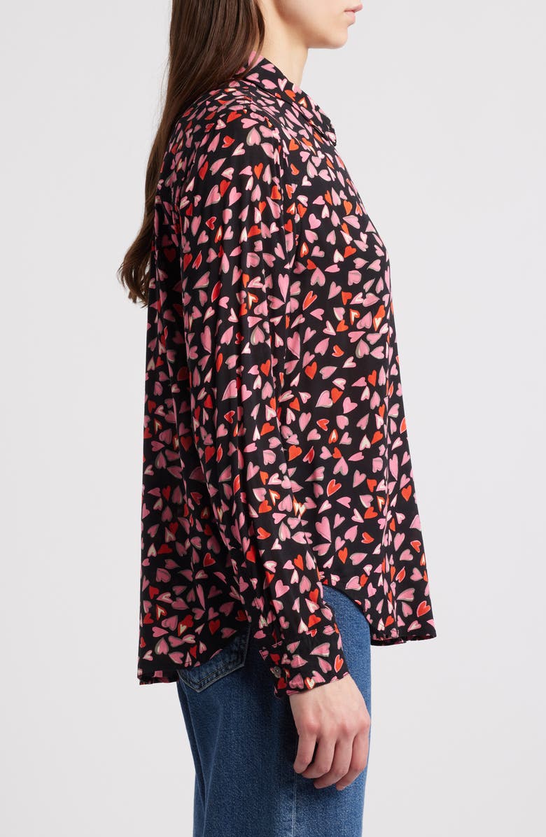 Rails Josephine Heart Print Button-Up Shirt, Alternate, color,