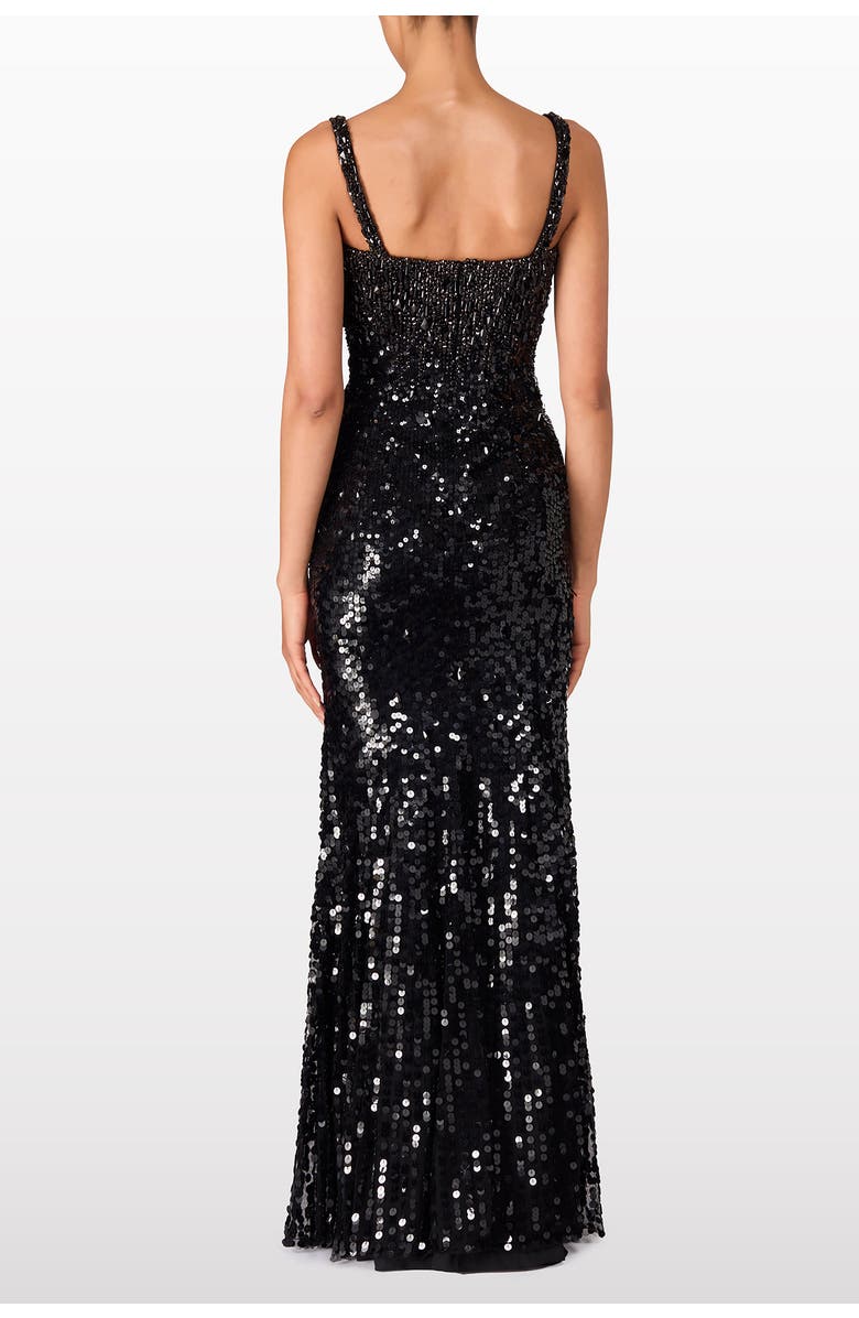 Jenny Packham Mirabeau Sequin-Embellished Dress, Alternate, color, Liquorice