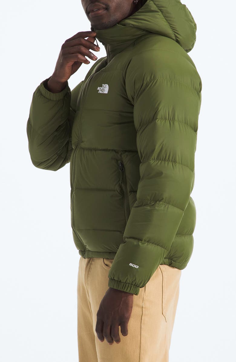 The North Face Hydrenalite 600 Fill Power Down Hooded Jacket, Alternate, color, Woodland Green