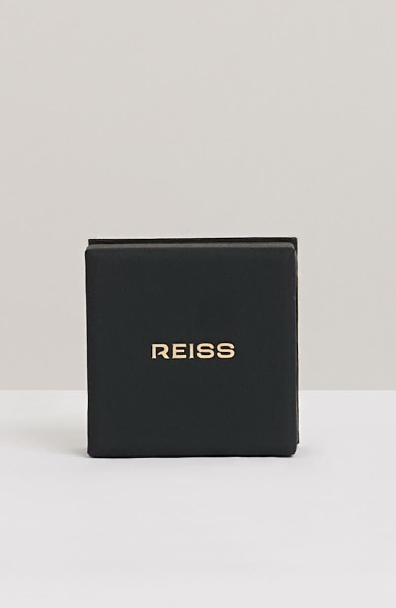 Reiss Oliva Plain Huggie Hoop Earrings, Alternate, color, Silver Tone