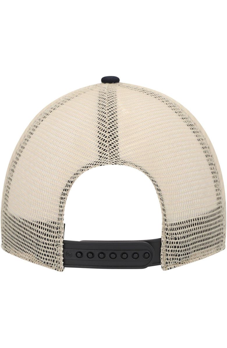 '47 Men's '47 Black Miami Marlins Four Stroke Clean Up Trucker Snapback Hat, Alternate, color, 