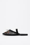 Bimba y Lola Mesh Slingback Ballerina With Stones