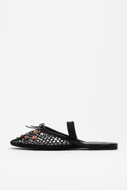 Bimba y Lola Mesh Slingback Ballerina With Stones