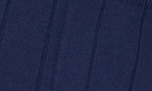 Vince Camuto Wide Rib Short Sleeve Cardigan In Blue