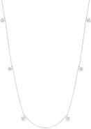 SOUZANA by Suzy Levian 14K White Gold 0.29cttw Diamond Flower Garden Station Necklace