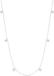SOUZANA by Suzy Levian 14K White Gold 0.29cttw Diamond Flower Garden Station Necklace
