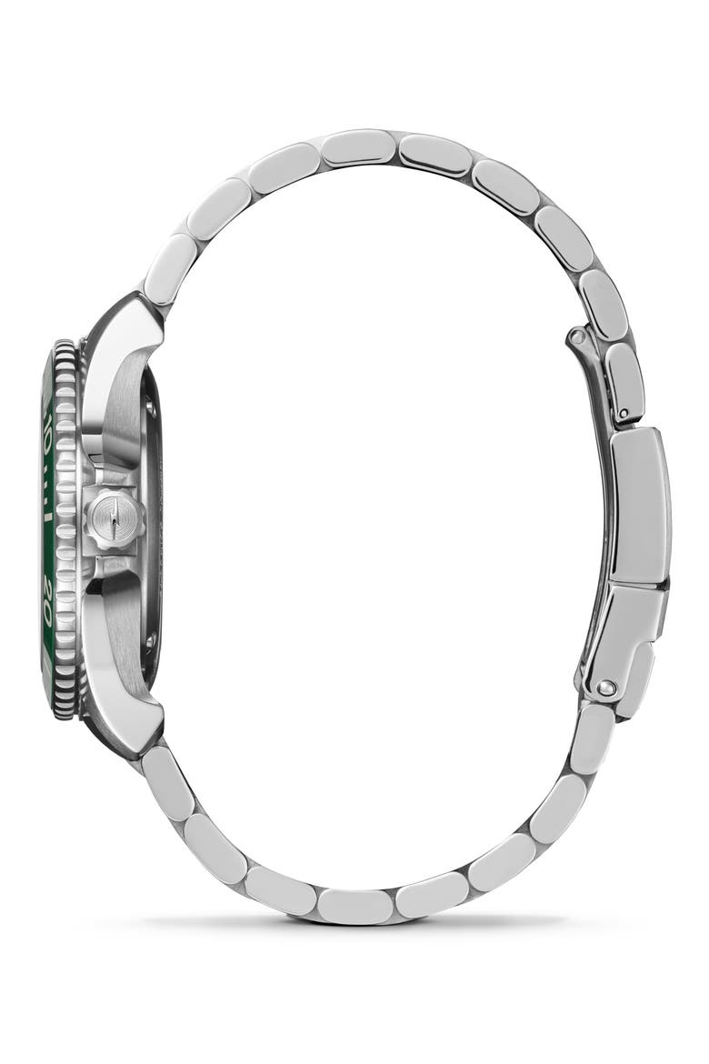 Monster Lake Huron Automatic Dive Bracelet Watch, 39mm, Alternate, color, LAKE GREEN MOTHER OF PEARL