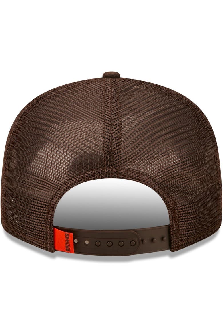Men's New Era Brown Cleveland Browns Tonal Band 9FIFTY Snapback Hat, Alternate, color, Brown