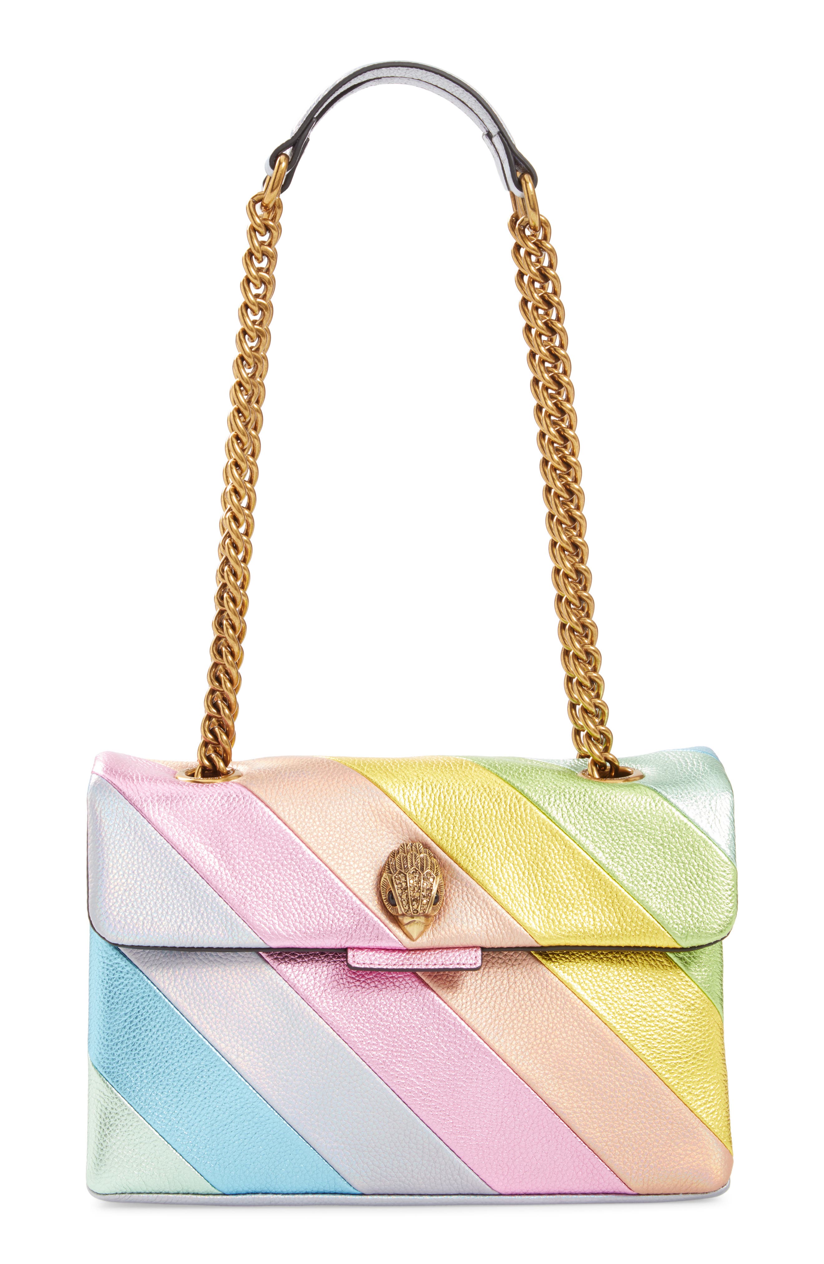 Kensington Leather Shoulder Bag, Main, color, LIGHT/ PASTEL BLUE