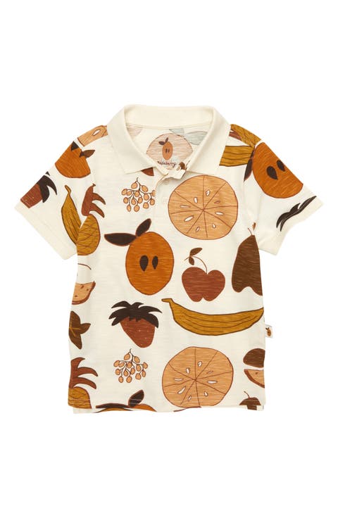 Fruit Medley Print Organic Cotton Polo (Baby)