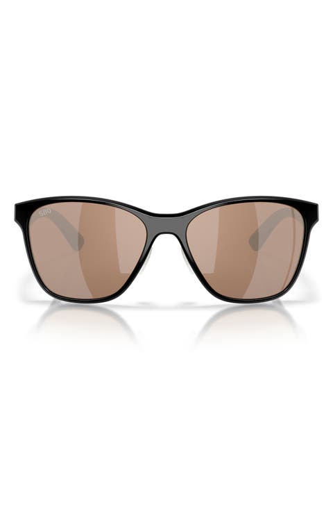 Luna Nueva 57mm Polarized Butterfly Sunglasses