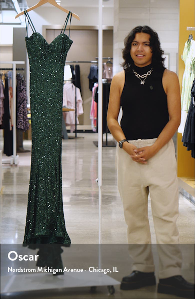 Strapless Sequin Mermaid Gown, sales video thumbnail