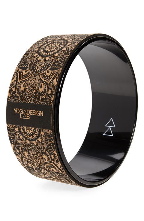 Yoga Wheel Cork Mandala Black