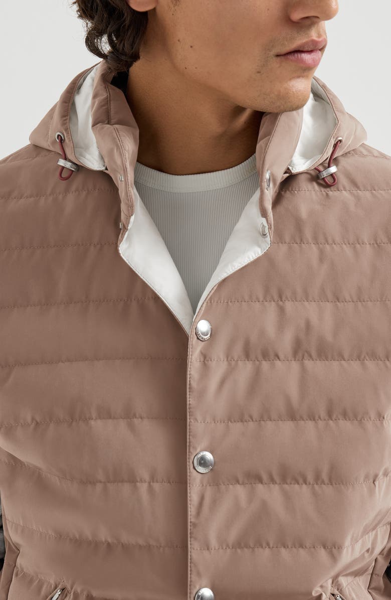 Brunello Cucinelli Down vest, Alternate, color, Hazelnut