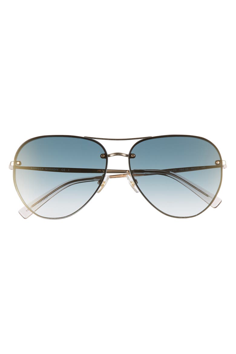 Gloria2 59mm Aviator Sunglasses, Alternate, color, MILITARY GREEN