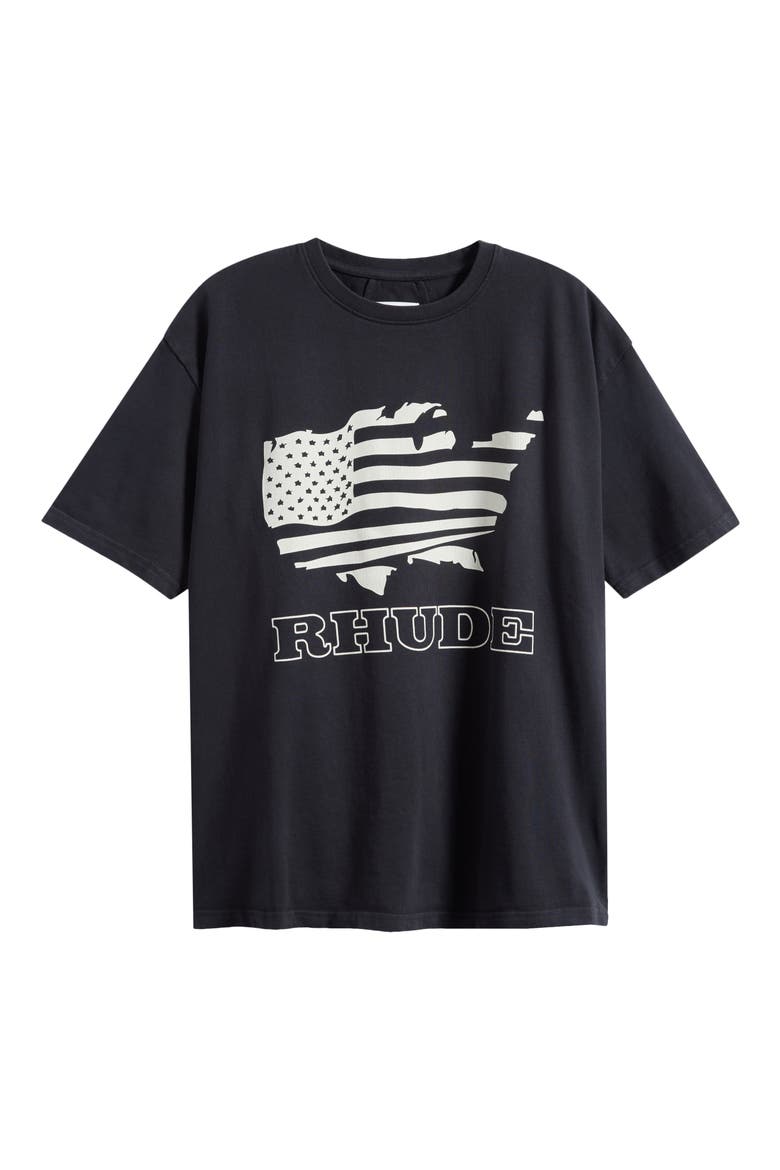 Banner Graphic T-Shirt, Alternate, color, VINTAGE BLACK / WHITE