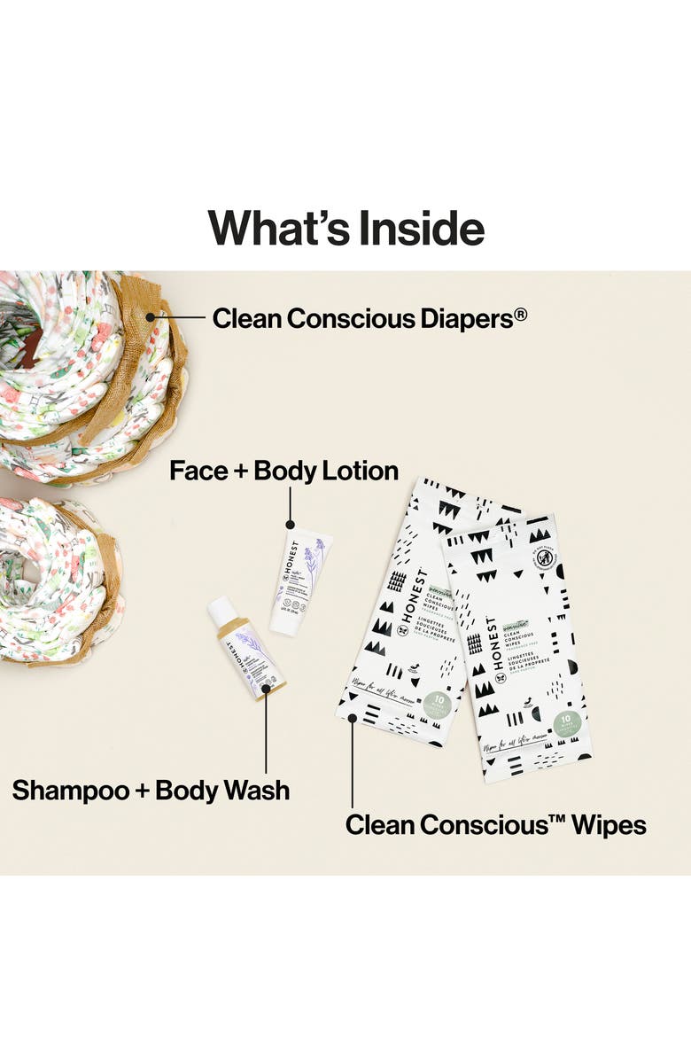 The Honest Company Rose Blossom Diaper Cake, Alternate, color, Pink