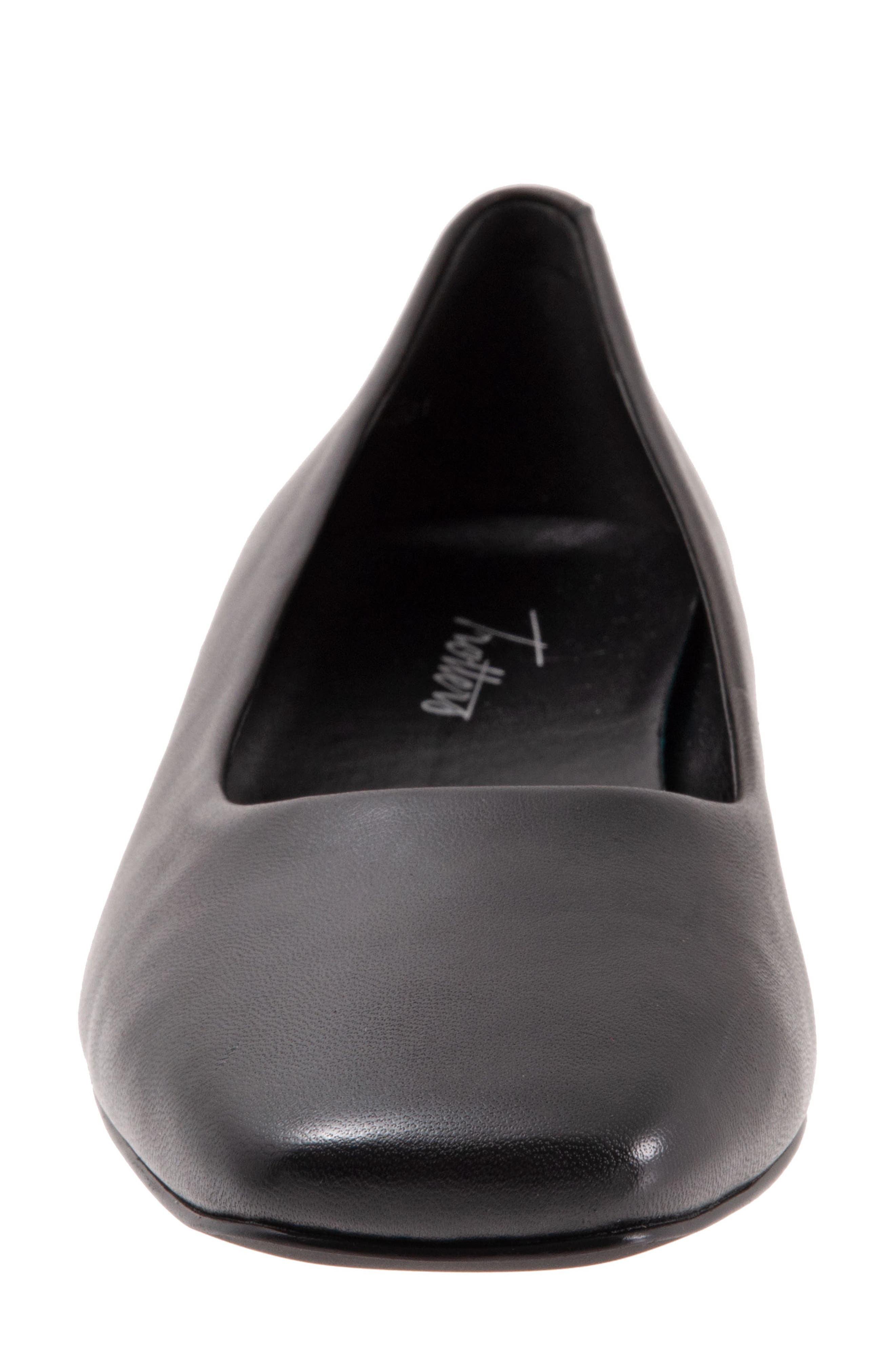 Trotters Honor Flat - Multiple Widths Available, Alternate, color, Black Leather