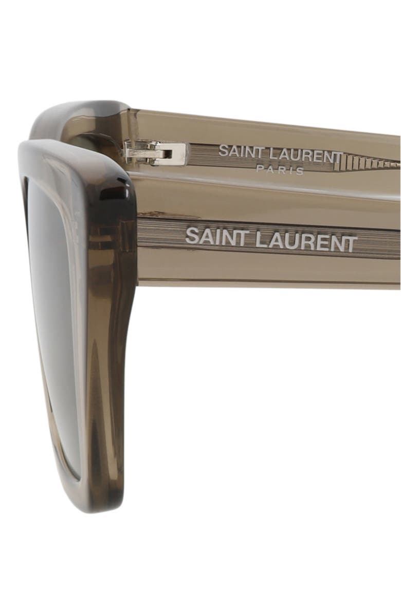 Saint Laurent 53mm Cat Eye Sunglasses, Alternate, color, Brown Brown Grey