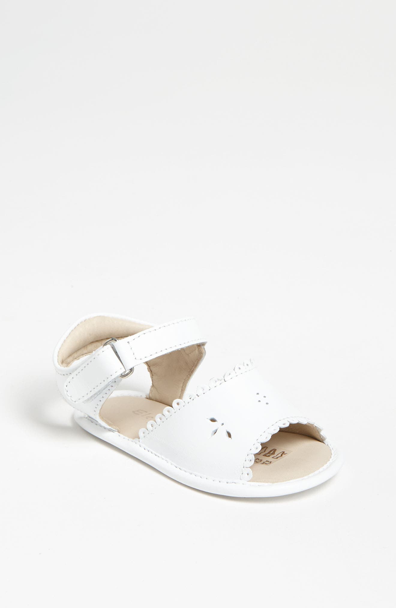 Elephantito Scalloped Sandal, Main, color, White
