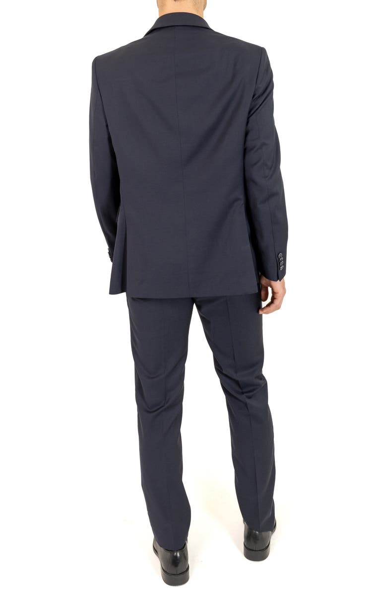 PinoPorte Trim Fit Wool Suit, Alternate, color, Navy