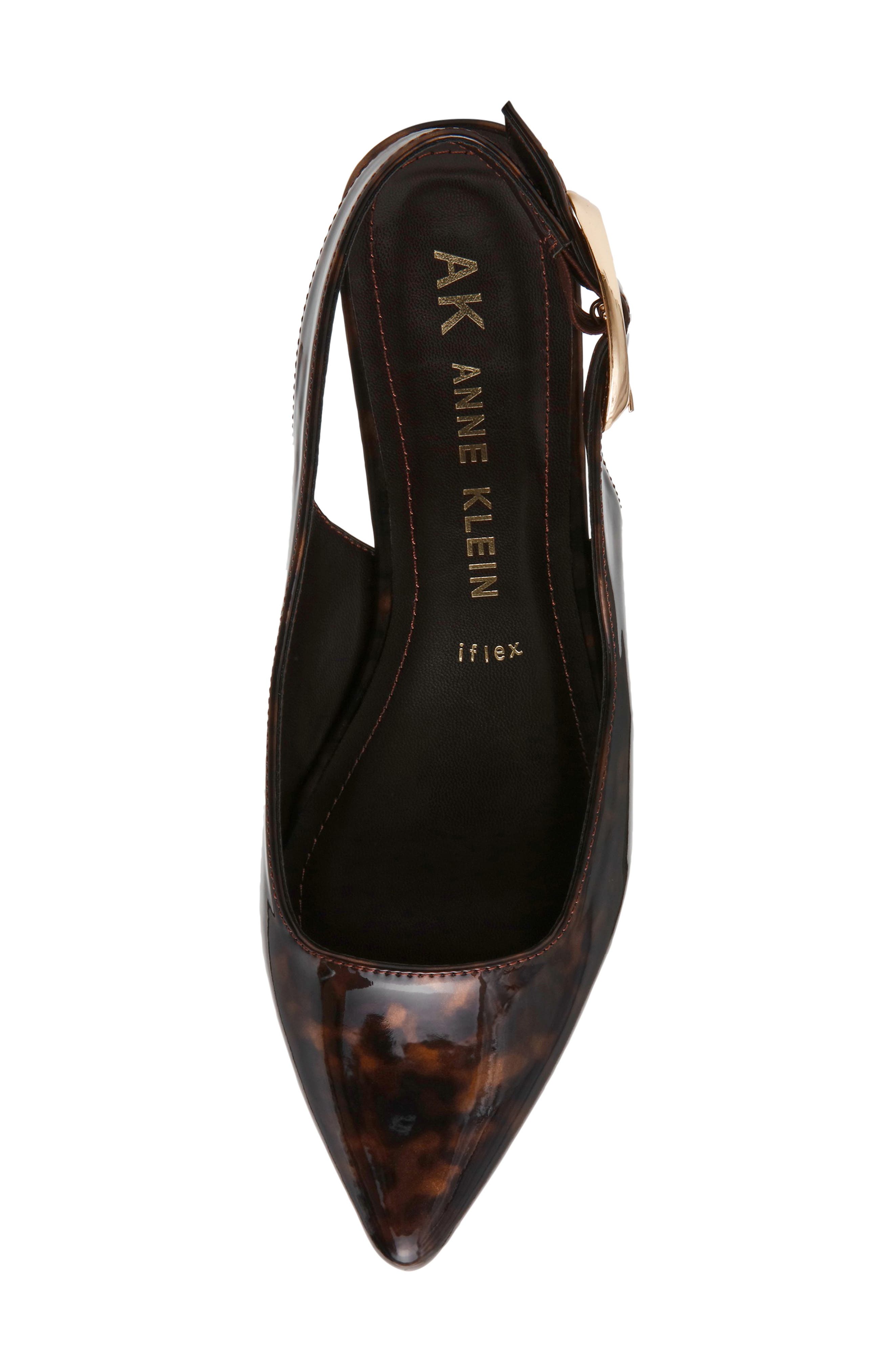 Kalil Faux Leather Slingback Pointed Toe Flat, Alternate, color, TORTOISE