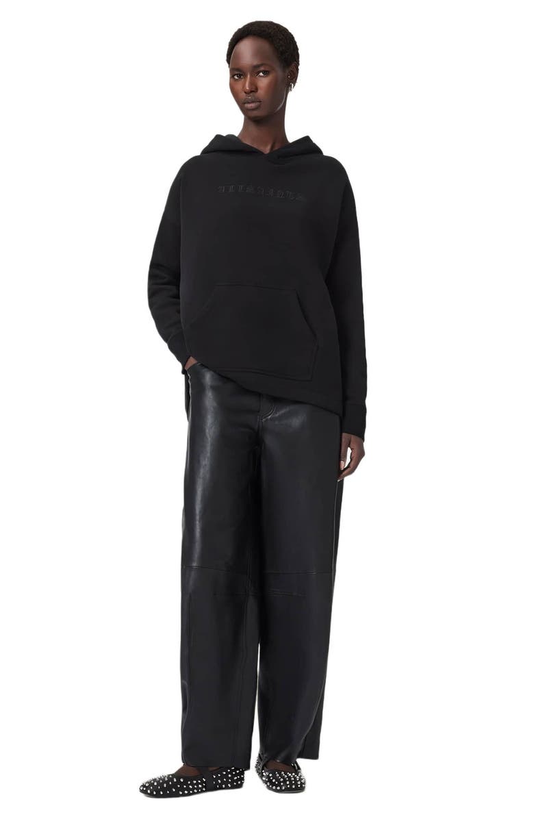 AllSaints Vision Etie Cotton Blend Hoodie, Alternate, color, Black
