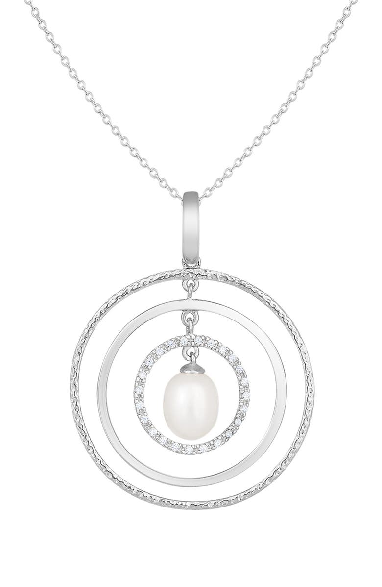 SPLENDID PEARLS Fancy 8-9mm Freshwater Pearl Pendant Necklace, Main, color, 