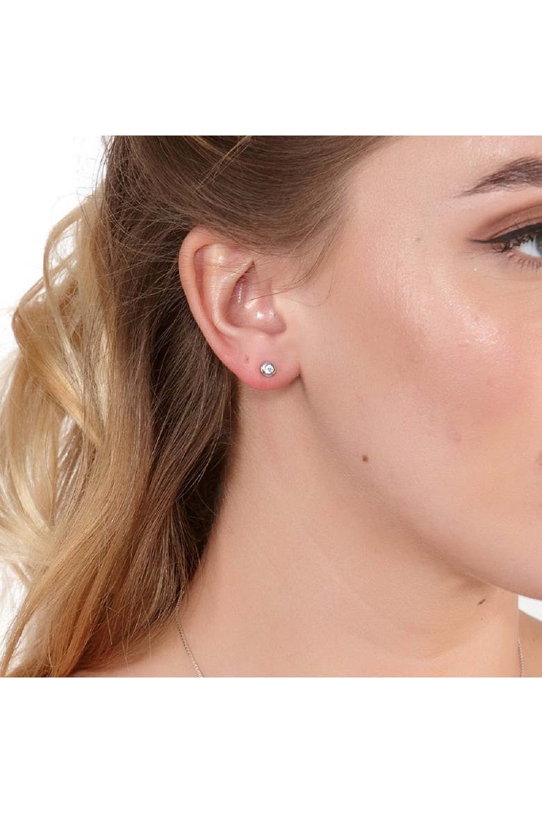 Interchangeable Splash Earrings, Alternate, color, Sterling Silver