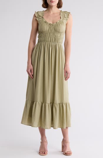 BLU PEPPER BLU PEPPER SLEEVELESS TIERED MAXI DRESS
