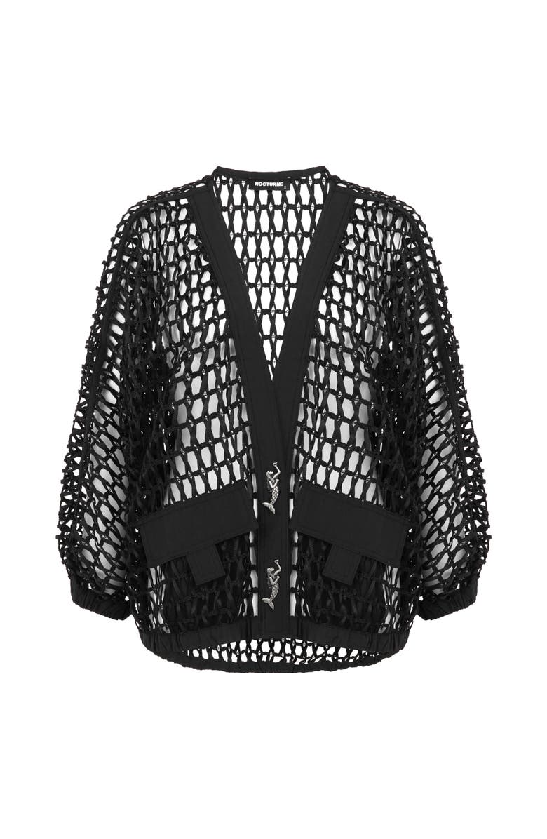 Nocturne Trimmed Mesh Jacket, Main, color, 
