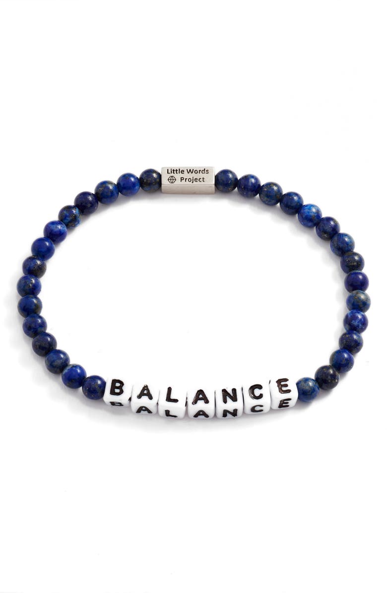 Little Words Project Balance Beaded Stretch Bracelet, Main, color, 
