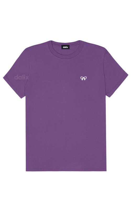 Dalix Womens Bow Jersey Tee In Purple