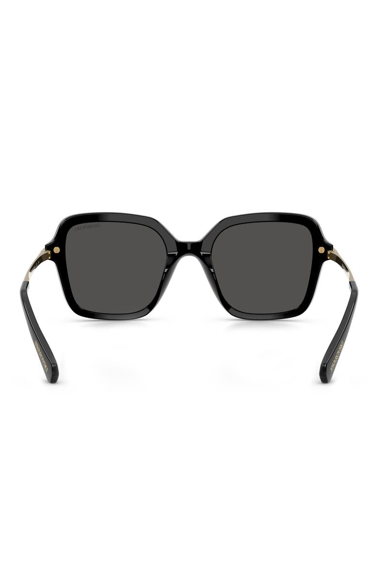 50mm Small Irregular Sunglasses, Alternate, color, BLACK / DARK GREY