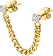 Anita Ko 18k Gold Diamond Cuban Chain Link Earring