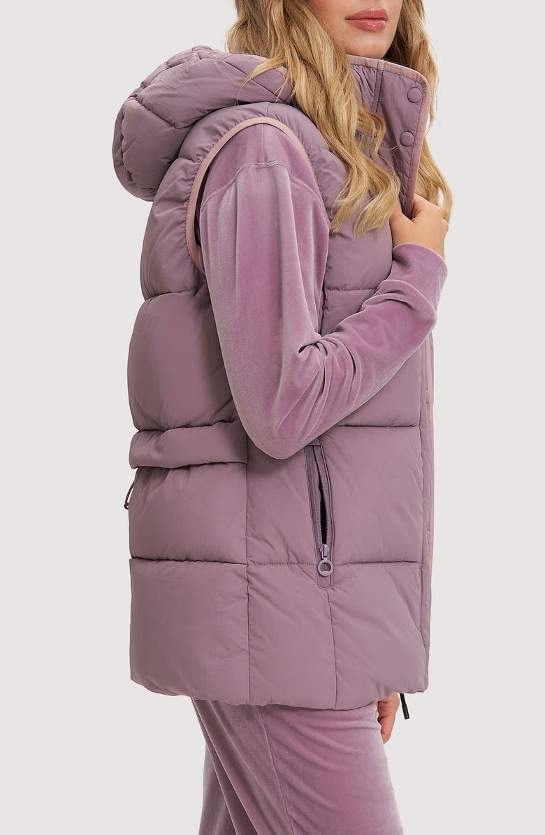Noize Mavis Hooded Puffer Vest, Alternate, color, Wisteria